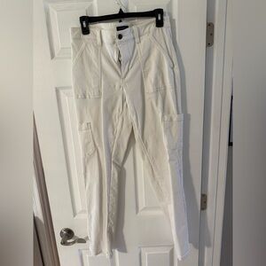 Banana Republic White Cargo  Pants